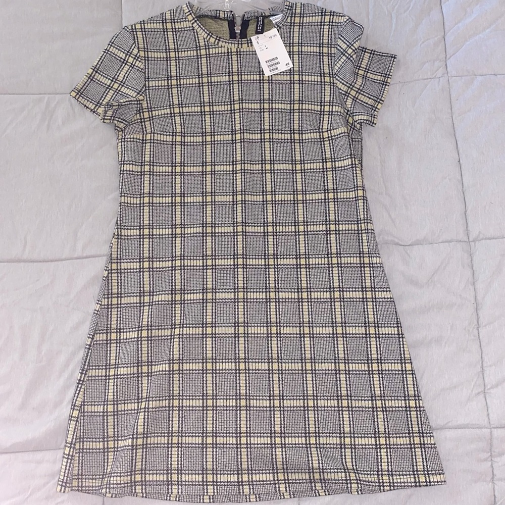 H&M plaid mini dress